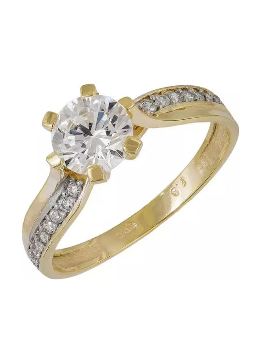 Single Stone Ring From 14K Gold Single Stone Ring From 14K Gold