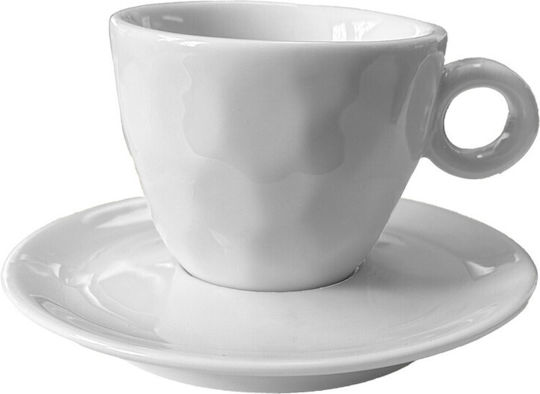 GTSA Φλιτζάνι Espresso από Πορσελάνη Λευκό 70ml