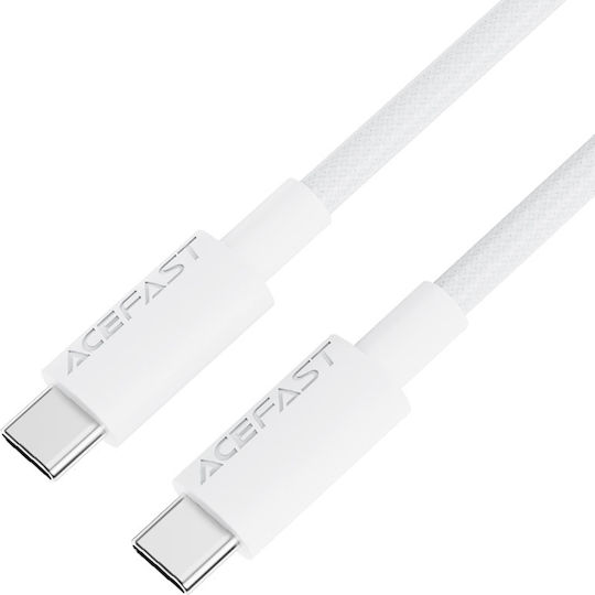 Acefast USB 2.0 Cable USB-C male - USB-C 60W White 1.2m