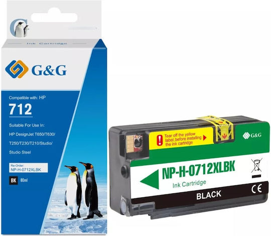 Premium G&g Hp 712 Black Cartridge 3ed71a Hp712