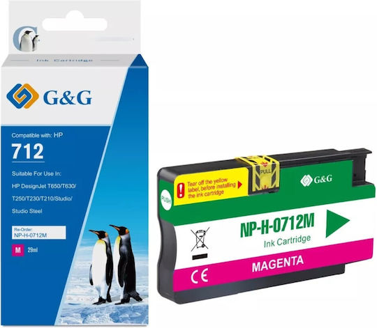 Cartuș Premium G&g Hp 712 Magenta 3ed68a Hp712