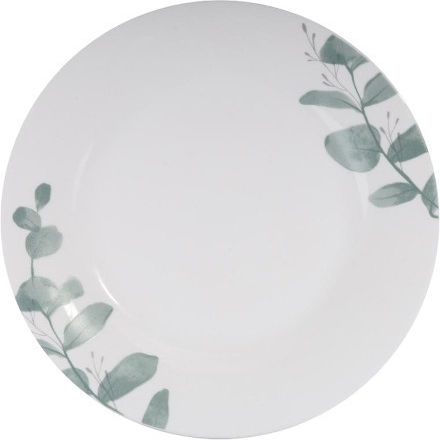 Max Home Πιάτο Ρηχό Γυάλινο Πράσινο με Διάμετρο 25.5cm