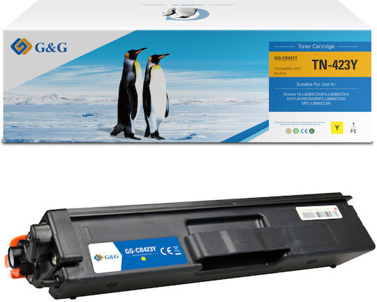 G&g Premium Toner 4k Brother Tn 423 Galben Tn-423y Tn423y