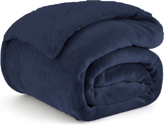 Sherpa Sherpa Decke Übergröße 220x240cm Dunkelblau