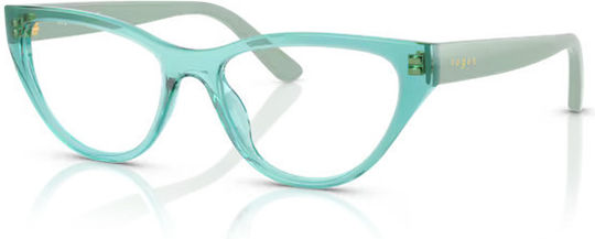 Vogue Kids Acetate Cat Eye Turquoise Prescription Eyeglass Frame VY2035 3192