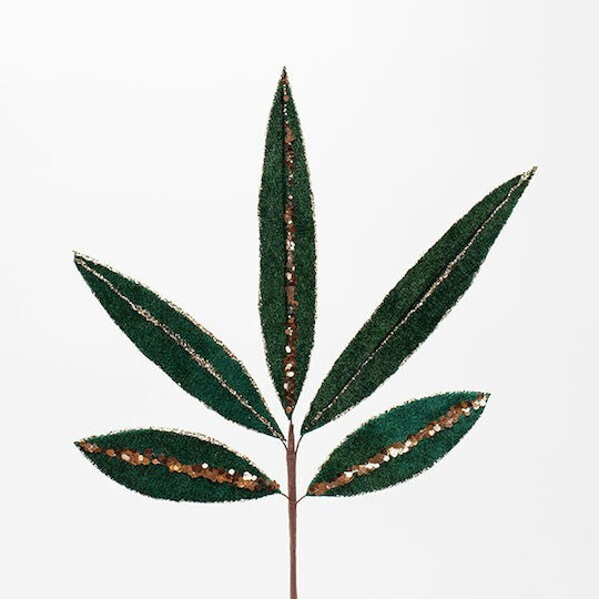 Emerald Branch Champagne Leaves Details 55cm