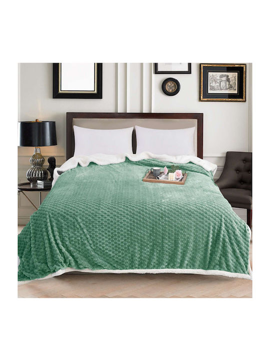 SpitiBazaar Blanket Furry Queen 220x240cm Green