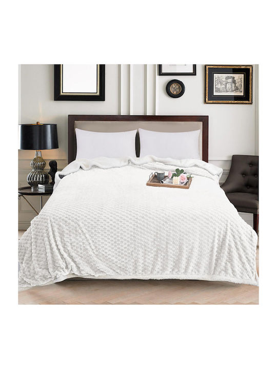 SpitiBazaar Blanket Furry Queen 220x240cm White