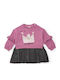 Children's Dress Sweatshirt Long Sleeve Tulle Mauve
