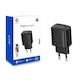 Lito Charger Without Cable GaN with USB-A Port and USB-C Port 30W Quick Charge 3.0 Blacks (LC19)