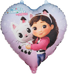 Foil Heart Balloon Gabby's Dollhouse Movie 35cm