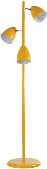 Opviq Floor Lamp H147xW30cm. with Socket for Bulb E27 Yellow