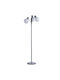 Opviq Stehleuchte H158xB30cm. mit Fassung für Lampe E27 Gray