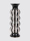 Candle Holder Ceramic in Black Color 13x39.5x13cm 1pcs