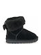 Wildleder Kinderstiefel Schwarz