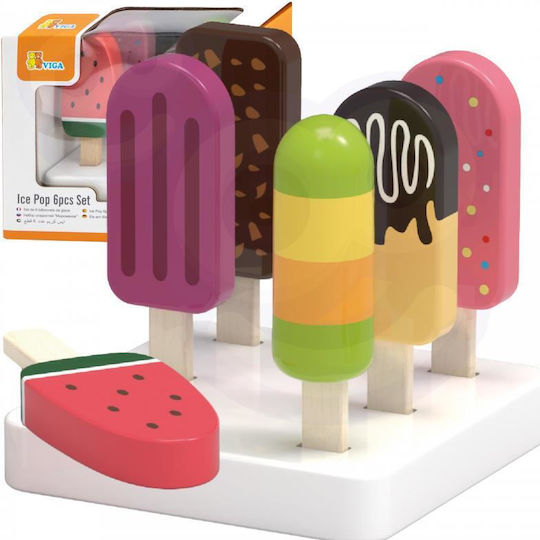 Viga Toys Σετ Παγωτά από Ξύλο 6τμχ