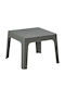 Помощна маса за Малки Външни Пространства от Полипропилен Стабилна Sleek Dark Olive 49.5x49.5x40бр