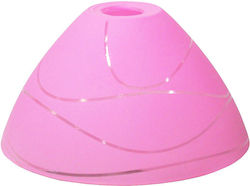 Glas Nachttisch Ersatz-Lampenschirm E14 Rosa 18x10cm Sinialo 2900493