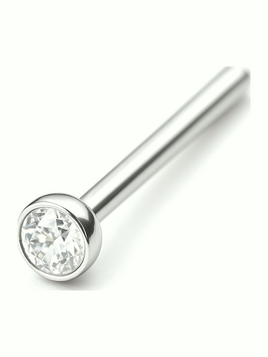 Nire Nasenpiercing aus Stahl Silber