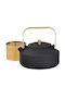 KING Hoff Teapot with Filter Cast Iron Black 1000ml