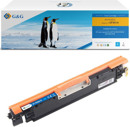 Premium Toner G&g 1k Hp 130a Cyan Cf351a Hp130a