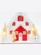 Weihnachts- Beleuchtete Dekorative Darstellung Weiß mit Batterie 20x20x10cm