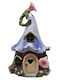Romvous Christmas Illuminated Decorative House Purple with Battery 18cm.
