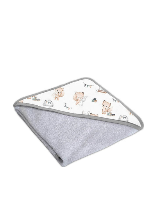 Kidizi Hooded Baby Bath Towel Gray