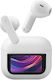 Cellular Line Groove Earbud Bluetooth Handsfree Earphones with Charging Case White