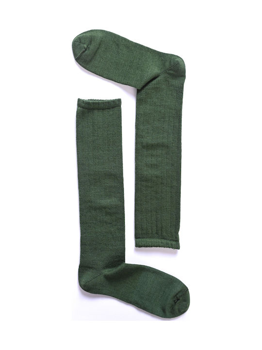 Women's Wool Striped Knit Socks Me-we Green