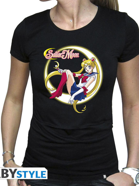 Abysse Damen T-shirt Schwarz Baumwolle
