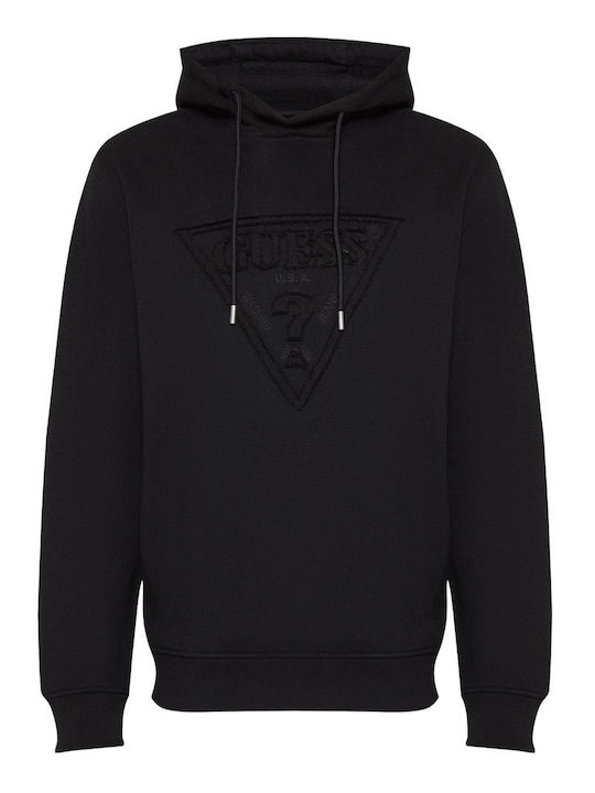 Guess Φούτερ με Κουκούλα Jet Black M5BQ04K0961-JBLK