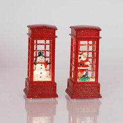 Illuminated Telephone Booth with Trees