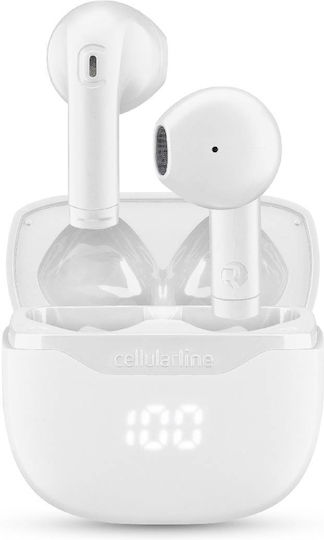 Cellular Line Core Ohrstöpsel Bluetooth-Freisprecheinrichtung Kopfhörer mit Ladeetui Weiß