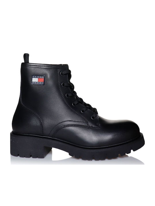 Leather Women's Ankle Boots Black