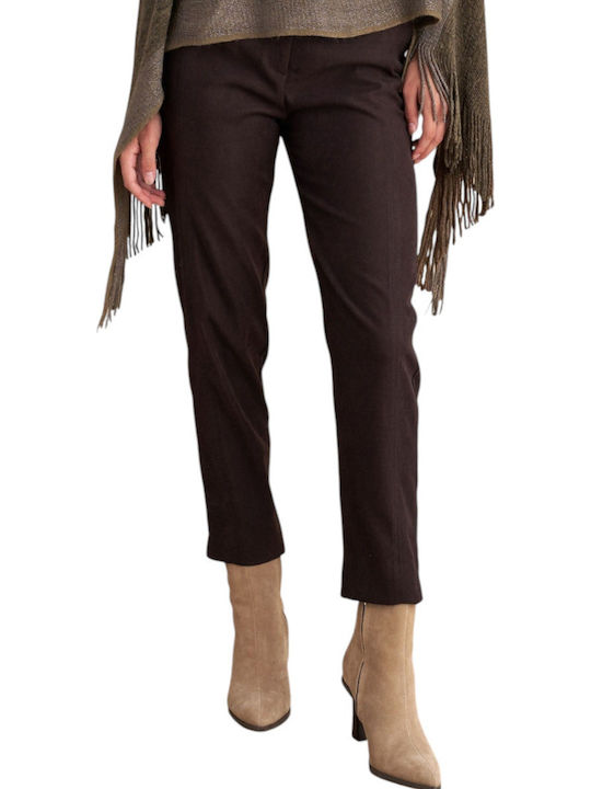 attrattivo Damen Stoff Hose Chestnut