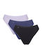 Basic+ Tai Βαμβακερά Femei Slip 3Pack Lilac/purple/black