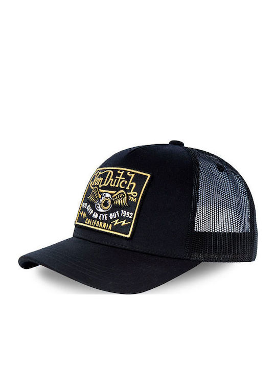 Von Dutch Șapcă Heritage Patch Pătrat Eyes Aurie Neagră