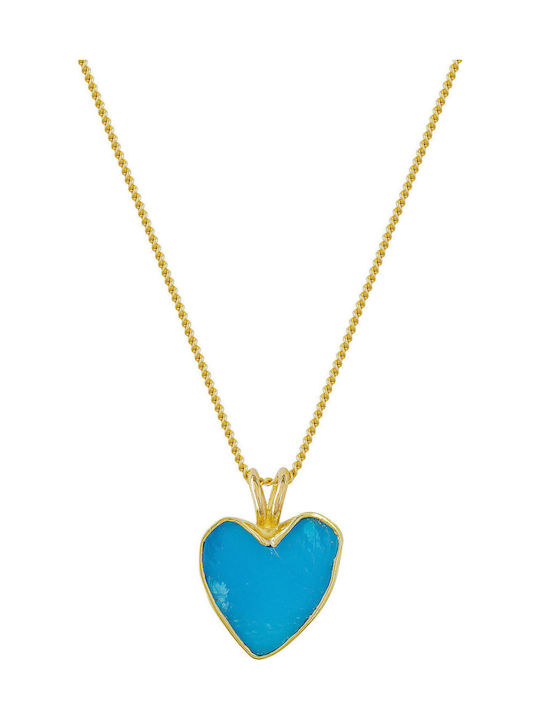 Kiriakos Gofas Halskette mit Design Herz aus Gold 18k
