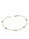 Damen Armband Kette mit Design Unendlichkeit aus Gold 18K mit Perlen