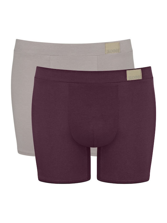 Herren Boxershorts Burgundisch 2Packung