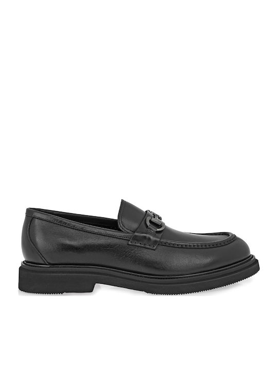 Δερμάτινα Ανδρικά Loafers σε Μαύρο Χρώμα