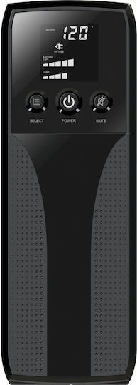 FSP/Fortron ST 1200 UPS Line-Interactive 1200VA 720W με 4 Schuko Πρίζες