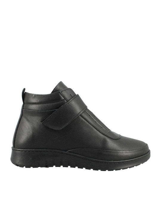 Leather Women's Ankle Boots Black