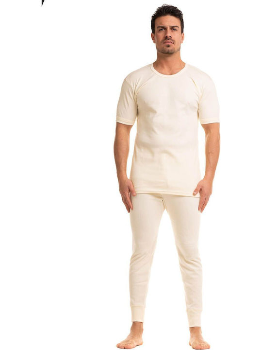 Men's Undershirt Short-sleeved Ecru