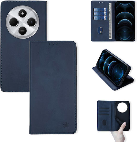 Vintage Magnet Wallet Sonique Wallet Xiaomi Redmi 14c 4g Poco C75 4g Redmi A4 5g Dark Blue Mobile Phone Case