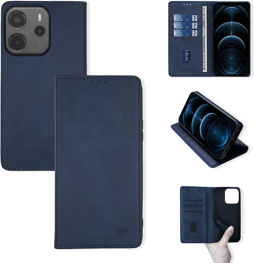 Vintage Magnet Brieftasche Hülle Sonique Xiaomi Redmi Note 14 4G 164.84mm Dunkelblau