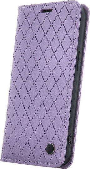 TelForceOne Smart Caro Задна корица Кожа Лилав (Galaxy S25 FE)
