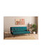 Zven Τριθέσιος Καναπές Κρεβάτι Petrol Green 180x78x64εκ.