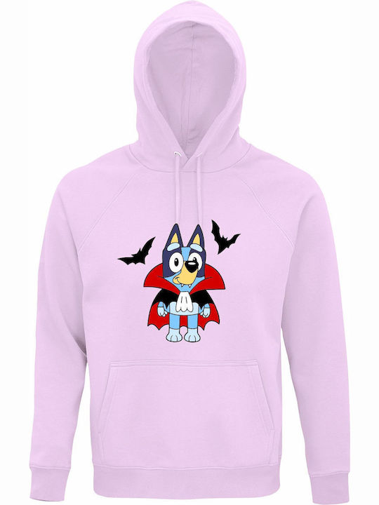 Kinder-Sweatshirt mit Kapuze Creamy Pink Bluey Dracula Halloween